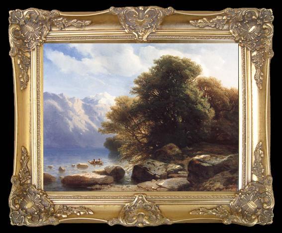 framed  Alexandre Calame THe Lake of Thun, TA216